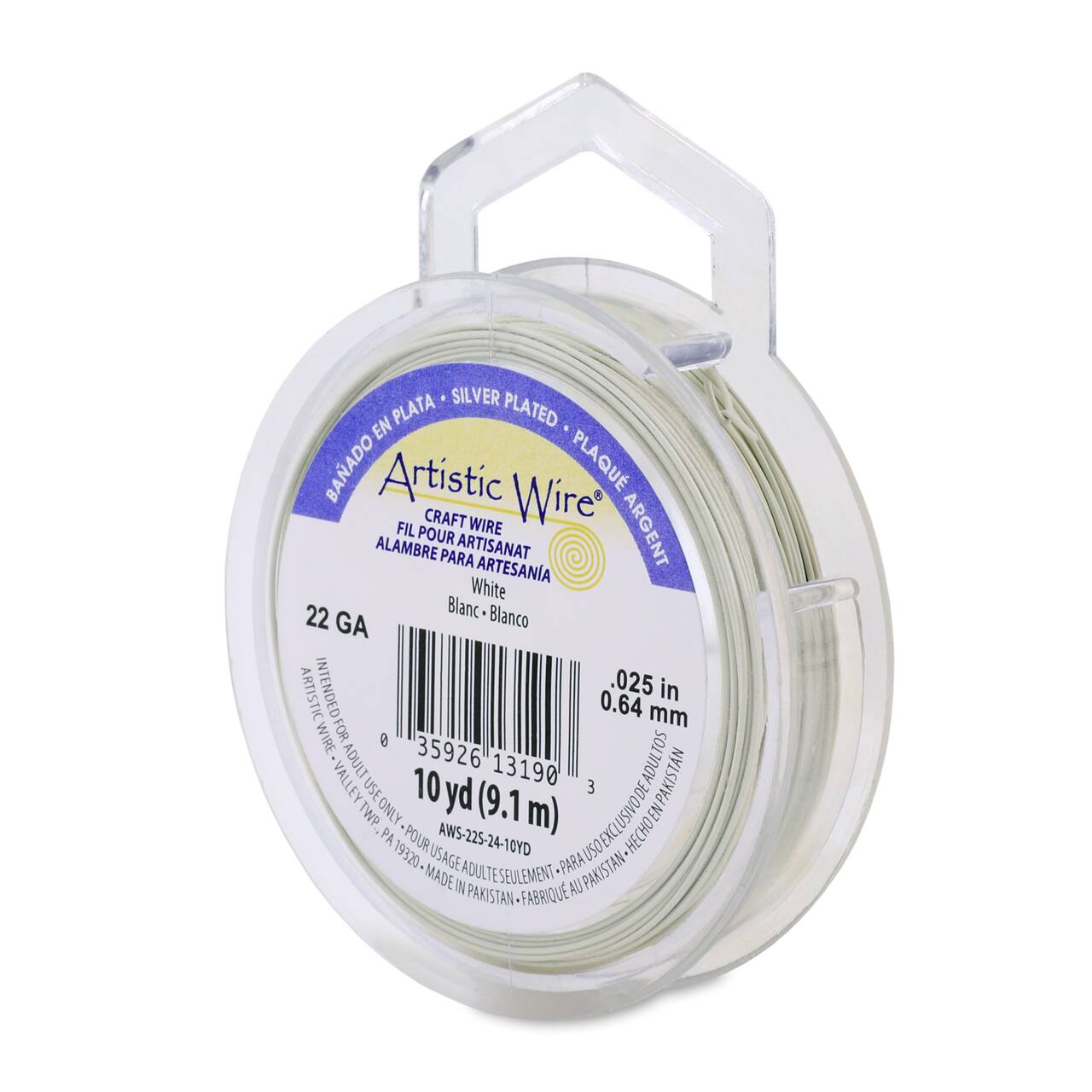 Artistic Wire® 22 Gauge Silver Plated Tarnish Resistant Colored Copper Craft Wire, 10yd.
